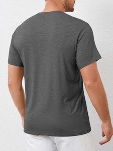 T-shirt en coton à manches courtes pour homme – Vente en gros, respirant, col rond, décontracté, coupe ajustée, tissu jersey doux, personnalisable - Product Image 3