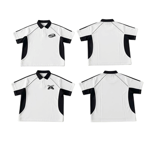 Fabricant de vêtements, impression personnalisée, chemises pour hommes à épaules tombantes, style hip-hop, 100% coton, tissu à séchage rapide, unisexe - Product Image 2