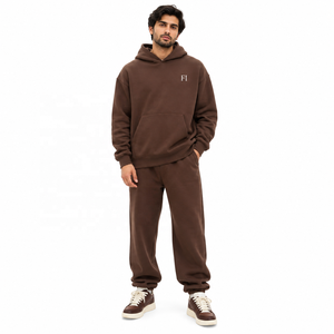 Conjunto de Sudadera con Capucha Oversize y Pantalones Jogger para Hombre, de Forro Polar Grueso, Proveedor Mayorista OEM ODM - Product Image 1