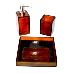 Modern Resin Portable Bathroom Set Rectangle Five-Piece Soap Dish <b>Toothbrush</b> <b>Holder</b> Soap Dispenser Tray Wall-Mounted Convenient - Product Image 6