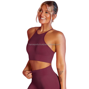 Haro Sports Women's Breathable Sports Bra Adjustable Straps Anti-Sweat Shockproof Padded Polyester/Cotton Plus Size Reversible - Product Image 1