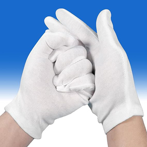 Gants d'inspection en coton blanc de qualité supérieure, légers, pour la manipulation de pièces de monnaie et de bijoux, fonction de protection, échantillon gratuit, gants de travail en coton - Product Image 5