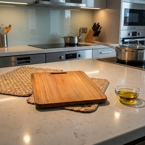 Tabla de cortar de madera de acacia lisa de 15 x 7 pulgadas con asas para arte de resina epoxi, venta al por mayor con envío gratis en EE. UU. - Product Image 3