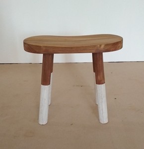 Solid Teak Wood <b>Small</b> <b>Stool</b> Handcrafted Eco-Friendly Durable Tropical Modern Design Rustic Finish Living Room Furniture - Product Image 2