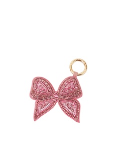 Llavero bordado con cuentas de colores rosa y verde con diseño de pájaro hermoso y llavero hecho a mano para niñas de la India - Product Image 6