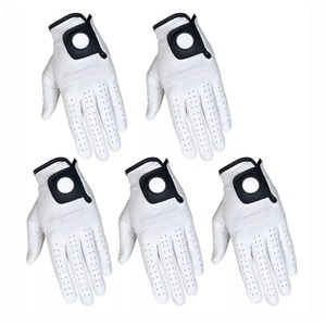 Adult Breathable Light <b>Weight</b> Long Lasting Durable Hand Sports Cabretta White Golf <b>Gloves</b> Genuine Leather Hand Grips - Product Image 5
