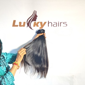 Produit 100% authentique, prix de gros, mèches de cheveux humains indiens Remy vierges bruts, cuticules alignées, extensions lisses, douces et soyeuses - Product Image 1