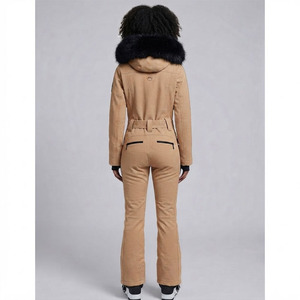 2025 New Fashion Unisex <b>Retro</b> Y2K <b>Ski</b> Jumpsuit Belted Waist Flared Leg Zipper Closure Lightweight Waterproof - Product Image 4