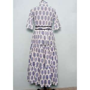 Unique Stylish Looking Bohemian Summer Spring Autumn Women Dress Female Fashion <b>bell</b> Sleeve Floral Print Long Maxi Dresses set - Product Image 6