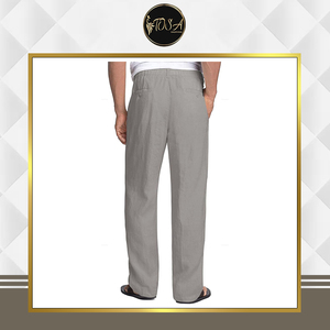 Pantalón Casual de Lino para Hombre, de Primera Calidad, Ligero, de Secado Rápido, Estilo Único, Tela Oxford de Lino y Viscosa, Corte Regular, Disponible - Product Image 2