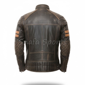 Cool Style <b>Men</b> <b>Leather</b> <b>Jacket</b> In Wholesale Price Competitive Classic Zip Up <b>Man's</b> <b>Leather</b> <b>Jackets</b> For Sale - Product Image 2