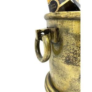 Bac à boissons en aluminium style vintage pour refroidir le champagne, avec poignées en anneau, seau à glace fait main, grande capacité - Product Image 2