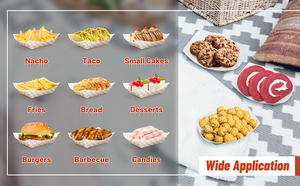 Las mejores bandejas de comida con forma de barco para servir gofres, churros y aperitivos de postre, bandejas de comida de 6x10 pulgadas con forma de barco para chaat, fideos y frituras - Product Image 5