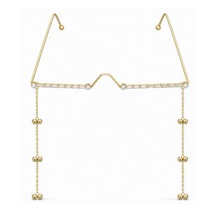 Fashion AD Rimless Lensless Glasses with Decorative Chains-Statement Party <b>Eyewear</b> for Women - Product Image 1
