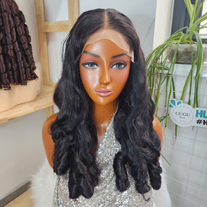 wigs100% Virgin Vietnamese Curly <b>Human</b> Hair <b>Wigs</b> Double Drawn Long Length Transparent/HD Front Vietnam - Product Image 2