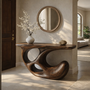 Luxali Hotel Villa Furniture Latest Design Modern Solid Wood <b>Rectangle</b> Entrance Hallway Living Room Console <b>Table</b> - Product Image 4