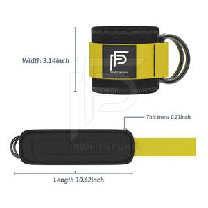 สายรัดข้อเท้าแบบปรับได้ คุณภาพสูง ผลิตตามสั่ง ยี่ห้อ PROFIT SPORTS ทำจากนีโอพรีน ป้องกันการลื่น ใช้งานได้กับเครื่องเคเบิล ช่วยบริหารกล้ามเนื้อก้นได้อย่างมีประสิทธิภาพ - Product Image 3