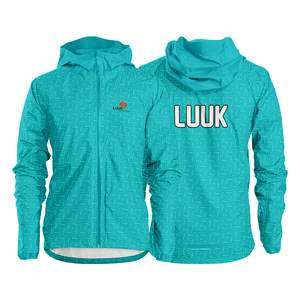 Veste coupe-vent à capuche personnalisée OEM, tissu recyclé écologique, résistant à l'eau, vêtements de sport d'extérieur - Product Image 1