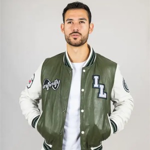 แจ็คเก็ตวาร์ซิตี้ลำลองผู้ชายขายดีปี 2025 ผลิตจากโพลีเอสเตอร์/ผ้าฝ้าย ผ่านกระบวนการซักแล้ว ซิปแบบรูด สำหรับแฟชั่นฤดูใบไม้ผลิ รับผลิตแบบ OEM - Product Image 4