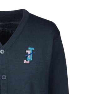 Cardigan brodé pour homme en maille douce, boutonné sur le devant, à manches longues, décontracté, pour l'hiver, vêtement de mode - Product Image 4