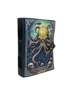 Cthulhu Leather Journal Handmade Gothic Grimoire <b>Notebook</b> Vintage Mythical Horror Diary <b>Book</b> for Writing and Sketching - Product Image 4