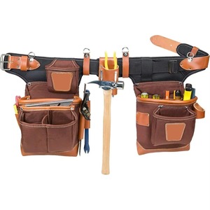 Wholesale OEM Latest Model High Quality Heavy Duty Leather Mixed Fabric Waterproof Adjustable Strap Tool Bag Professional Tool - Product Image 1