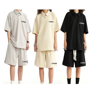 Nouveau modèle 2026 – Ensemble unisexe à motif uni, manches courtes, pour polos et shorts – Grande respirabilité, léger, anti-plis – Prix de gros - Product Image 1