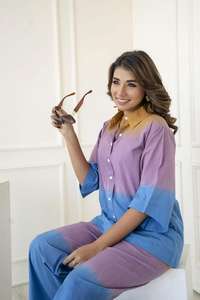 Conjunto de Dos Piezas de Algodón con Estampado Tie-Dye, Conjunto Informal de Verano para Mujer, Ropa Casual de Algodón, Conjunto de Dos Piezas de Algodón - Product Image 2