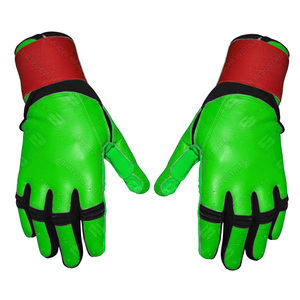 Gants de frappe en cuir vert, ambidextres, fermeture auto-agrippante, support de poignet durable, entraînement, unisexe, adultes - Product Image 4