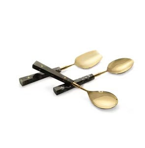 Handmade Metal Coffee Tea Spoon Stainless Steel Cutlery for Dessert Ice Cream and <b>Beverage</b> Use - Product Image 3