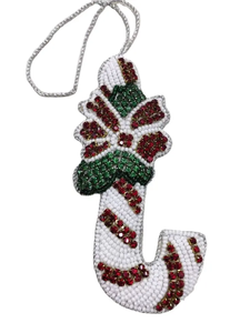 Beaded Snowman Keychain Christmas Decoration Sweet Style Bag Hanger Colorful Ornament - Product Image 3