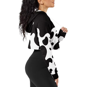 Sudadera Casual de Manga Larga con Cuello Redondo para Mujer, de Spandex/Algodón, con Estampado Digital, Diseño Personalizado OEM, Antiencogimiento, Precio de Fábrica - Product Image 6