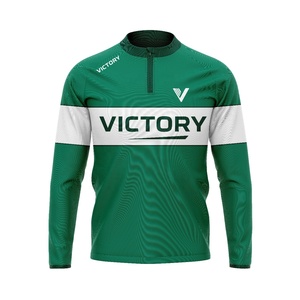 Vente en gros sweat-shirt à manches régulières personnalisé 1/4 quart de fermeture éclair pour hommes équipe de football veste de football d'hiver haut surdimensionné vêtements gaéliques - Product Image 3