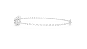 AFFORDABLE LAB GROWN CUT DIAMOND HALO BRACELET <b>SET</b> 18KT WHITE <b>GOLD</b> RHODIUM PLATED LUXURY CERTIFIED DAILY/Office WEDDING - Product Image 4