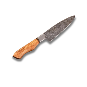 Damascus Steel Chef <b>Knife</b> Wood Handle Polished Blade Straight Edge Ambidextrous Razor <b>Sharp</b> Kitchen <b>Knife</b> - Product Image 2