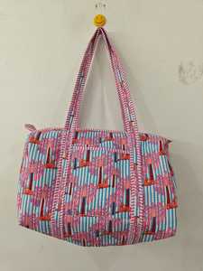 กระเป๋าช้อปปิ้งผ้าฝ้ายแบบดัฟเฟิลรักษ์โลก พร้อมซิปพิมพ์ลายตามสั่ง ส่งตรงจากโรงงานอินเดีย ราคาดีที่สุด - Product Image 2