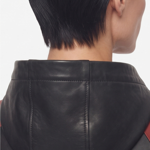 Women Fashion Pu Leather Crop Hoodie Girls <b>Zip</b>-<b>Up</b> Leather <b>Cropped</b> Hood Women Leather Short Length Hoodie - Product Image 4