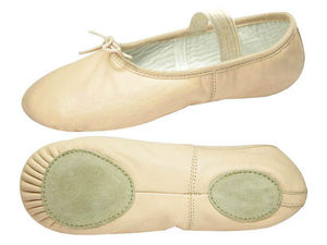 Chaussons de ballet souples professionnels unisexes pour adultes Custom BS-101, dessus en PU, semelle extérieure en cuir véritable, talon plat, semelle rigide - Product Image 1