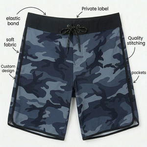 <b>Men's</b> Camouflage Print Polyester Board Shorts Quick Dry Breathable Eco-Friendly Anti-UV Drawstring Waist Swim <b>Trunks</b> Short - Product Image 6