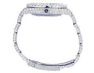 Reloj de Lujo para Hombre, con Diamantes Blancos, Cuarzo Analógico, Acero Inoxidable, 41MM, Moissanita, Estilo Hip Hop - Product Image 5