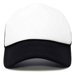 Casquette Trucker Premium Bicolore Noir et Blanc Nouvelle Tendance en Maille avec Logo Brodé pour Activités de Plein Air et Plage Faible MOQ Tissu Toile - Product Image 1