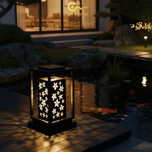 Applique murale LED carrée élégante pour jardin et décoration extérieure, style moderne minimaliste, acier inoxydable, AC 200V, E27, IP65, noir - Product Image 4
