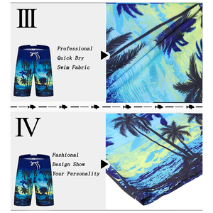 Lightweight <b>Men's</b> Solid Beach Short Four Way Stretch Quick Dry Eco-Friendly Summer Swimming <b>Trunks</b> with Elastic Waist - Product Image 5