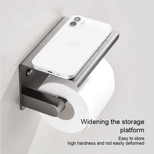 Modern Wall Mount Toilet <b>Paper</b> <b>Holder</b> Silver Customized Shape Minimalist Design Eco-Friendly Lifetime Warranty Bathroom Kitchen - Product Image 2