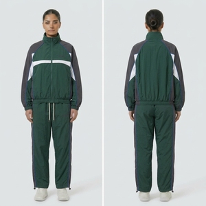 Men's Plus Size Windbreaker Tracksuit - Windbreaker <b>Jacket</b> & Pants Set for Running, Bulk Wholesale - Product Image 3