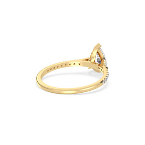REYES Hot Selling 14K Solid Yellow Gold HPHT CVD Lab Grown Diamond Solitaire Engagement Rings For Women Luxury Fine Jewelry - Product Image 6