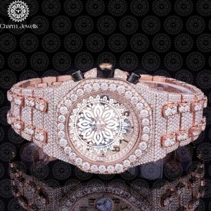 Reloj de Lujo para Hombre Charm_Jewells, Acero Inoxidable, Esfera de 40 mm, Correa de 20 mm, Bisel con Diamantes, Cierre Oculto con Botón, Movimiento Mecánico - Product Image 1