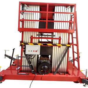 Plataforma de Trabajo Aérea Hidráulica de Nuevo Diseño para Manejo de Materiales, Elevador Vertical Telescópico de Aleación de Aluminio, Polipasto de Cadena con Batería - Product Image 1