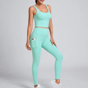 Women's High Waist Yoga Pants <b>Bra</b> Set Winter Warm Fitness Leggings Small Large <b>Sizes</b> Sport Style Print Design Seamless Spandex - Product Image 3
