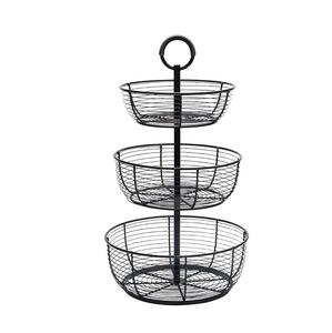 Cesta de Almacenamiento de Alambre de Hierro de Alta Venta para Encimera de Cocina, Estante de 3 Niveles para Frutas y Verduras, Duradero, Tamaño y Forma Personalizables - Product Image 2